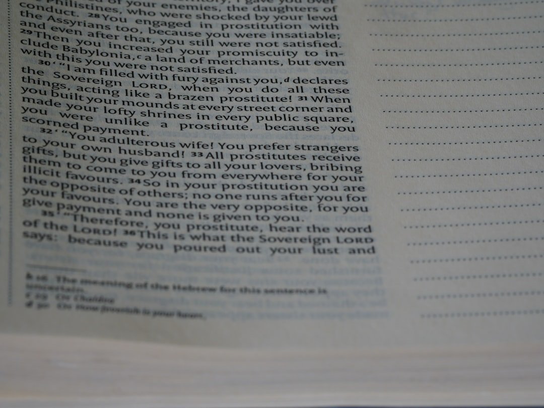 a close up of a text on a book